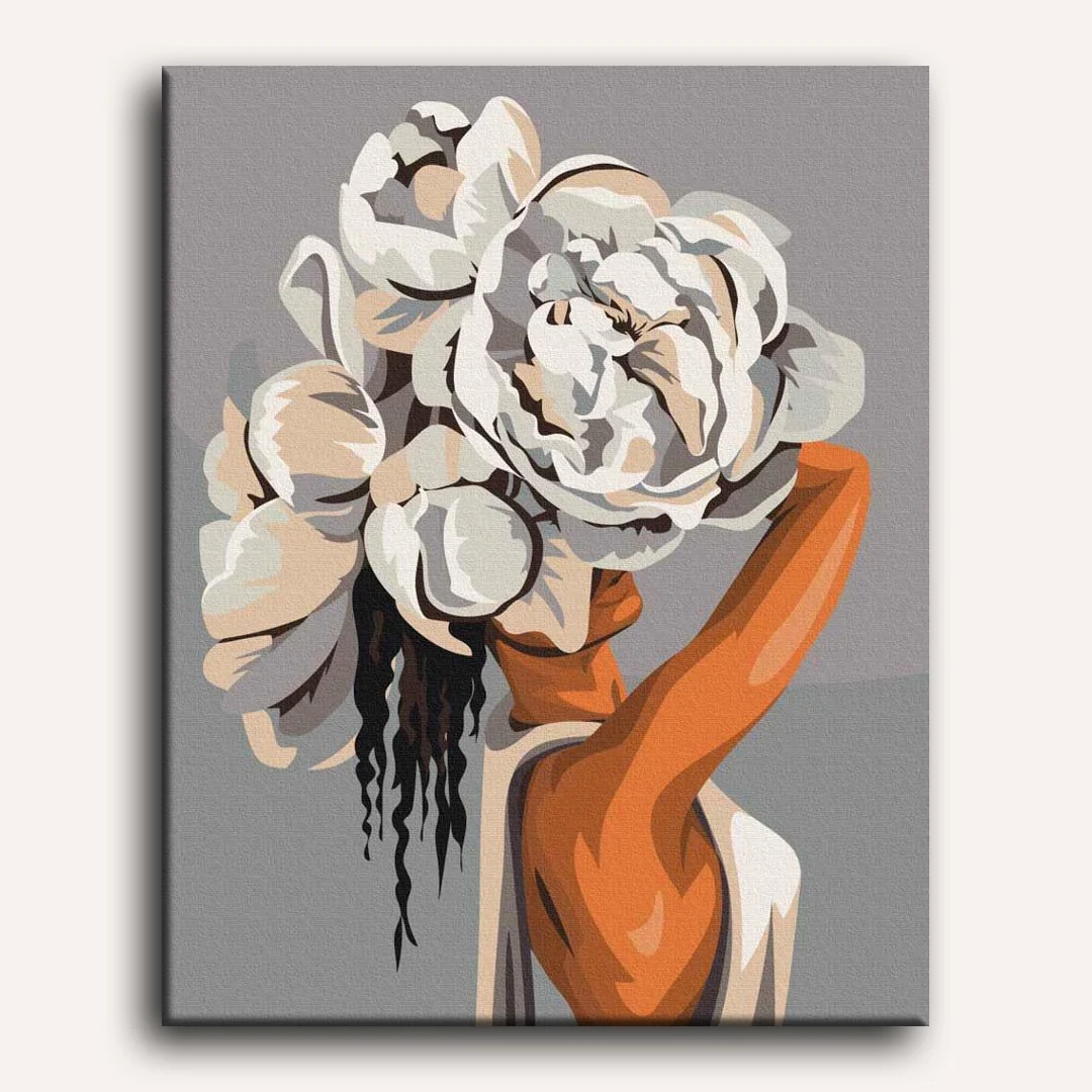 Woman with White Top | Painting by Numbers - Image 2